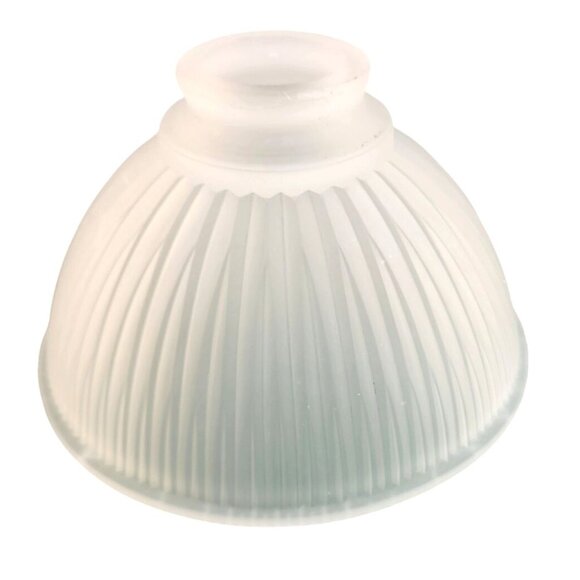 Frosted Glass Vintage Chandelier Light Bulb Cover Shades Ribbed Design 1 Pc - Picture 1 of 16